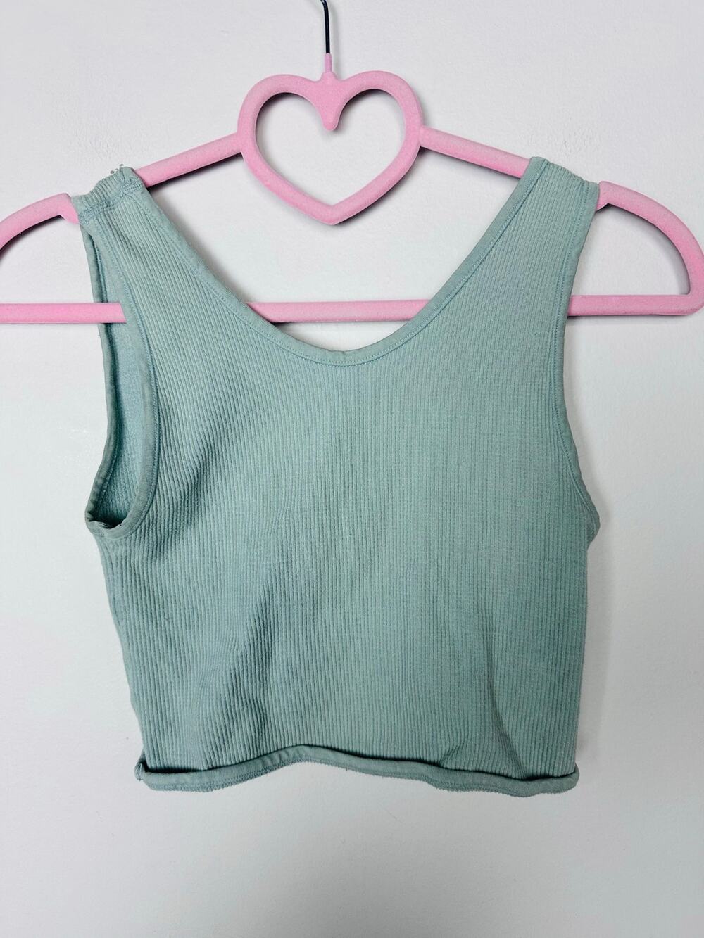 Mint Tank Top with Expose back Twisted knot Size Small